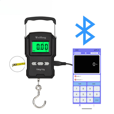 WeiHeng WH-A27 USB Rechargeable Bluetooth 75kg Hanging Scale Digital Portable