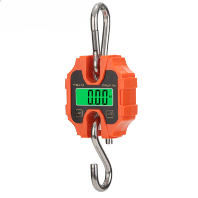 Weiheng 250kg Portable Digital Crane Scale with ABS Plastic Stainless Steel and LCD Display