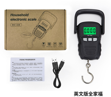 Elevable Portable Hanging Weight Scale Custom Pocket Balance and Capacity Graduation with 1.5m Tape Measure