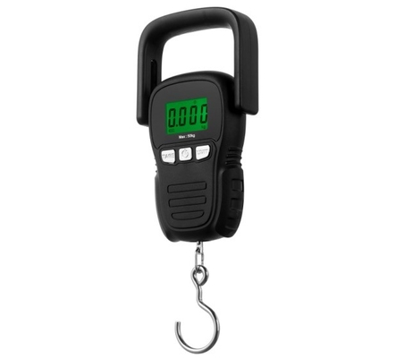LCD Display Hanging Scale Mini Digital Hand Carbon Steel Digital Balance Fish Scale for Fishing Luggage