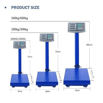 Industral Scale Digital Electronic 150kg/500kg Carbon Steel Bench Postal Platform Scale with LCD Display Pressure Sensor