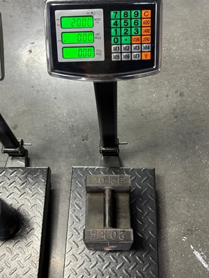 ABS Plastic LCD Display 150kg Bench Weighing Scale with Checkered Steel Plate TCS Digital Platform OEM/ODM Supported