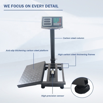 TSD-1001 30*40 LED LCD Digital Platform Scale Stainless Steel Bench Scale Customizable Size 150kg Capacity OEM ODM Supported
