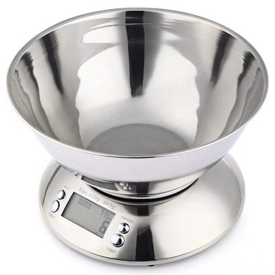 High Precision 1g Graduation 5kg Capacity Digital Kitchen Diet Weighing Scale with Custom Logo Design and LCD Display