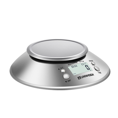 5kg/11lb Digital Food Scale Multifunction Timer LCD Display and Battery Powered for Accurate Kitchen Weighing Waterproof