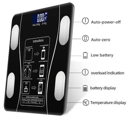 Intelligent Analysis Bluetooth Smart Body Scale with Household Bathroom and 180kg Maximum Weight Recommendation