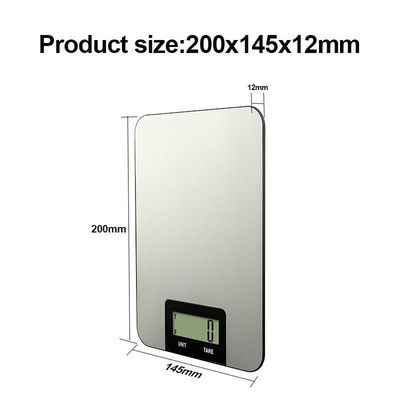 JLY Smart 5kg/1g Stainless Steel Electronic Kitchen Scale with 1x3V CR2032 Lithium Battery Power Supply and OEM LED Display