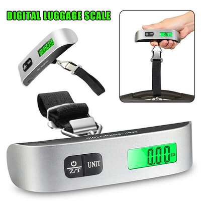 Lightweight and Accurate 50kg Digital Luggage Scale Travel Accessories with 110lbs Capacity Hanging Luggage Weighing Scale