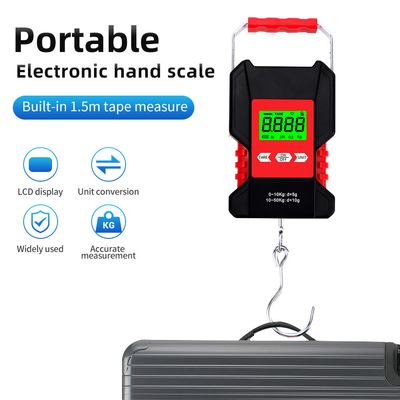 Digital Waterproof Rechargeable Hanging Scale Luggage Scale 50kg 0.01kg LCD Display Fishing Scale With Measuring Tape IP68