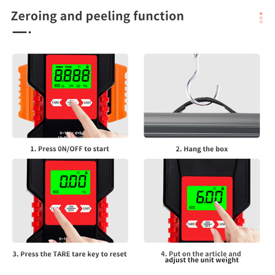 Digital Waterproof Rechargeable Hanging Scale Luggage Scale 50kg 0.01kg LCD Display Fishing Scale With Measuring Tape IP68