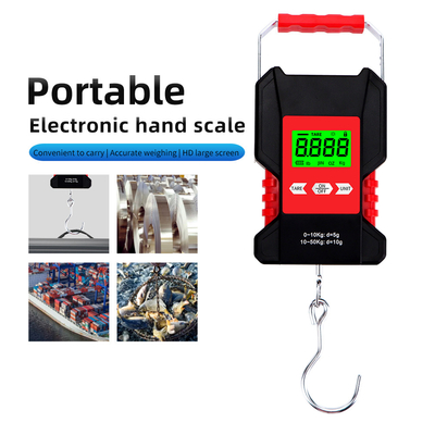 Digital Waterproof Rechargeable Hanging Scale Luggage Scale 50kg 0.01kg LCD Display Fishing Scale With Measuring Tape IP68