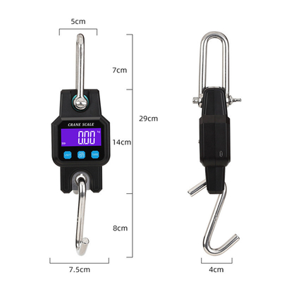 Orange 300kg/50g Micro Crane Scale Portable Industrial Hanging Hook Balance 4.0 BT USB Stainless Steel Digital Scale