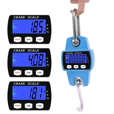 300kg Capacity Hanging Hook Scales Portable Digital Stainless Steel with 150kg/50g 200kg/100g and 500kg/100g Increments