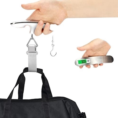 Mini Electronic Hanging Luggage Scale 50kg LCD Digital Weighing Scale Stainless Steel ABS Material OEM Small Hanging Scales