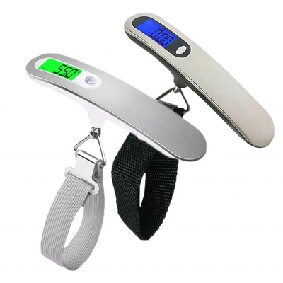 LCD Digital Luggage Scale Portable and 10g Accuracy Stainless Steel Battery Operated Hand-held Travel Bag Weighing Fish Hook