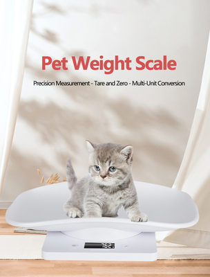 Livestock Scale Digital Pet Scale Accurately Weighs Dog Cat Tray Weight LCD Display Mini 10kg Pet Food Weighing Scale