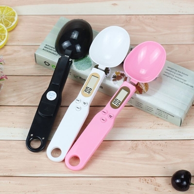 LCD Display Adjustable Spoon Scale Made of Durable Plastic and Stainless Steel Perfect for Accurate Weight Measurements