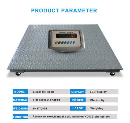 High Precision 500g Floor Scale for Industrial Animal Weighing in Livestock Industry