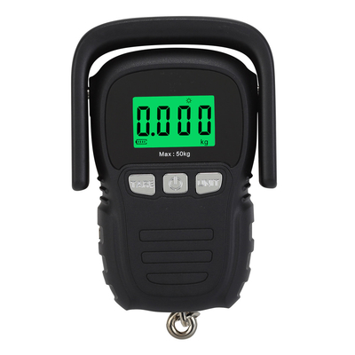 50kg Electronic Fishing Scale Digital Express Hanging Scale LCD Display Tape Measure 10g Accuracy ABS OEM ODM WeiHeng WH-A29