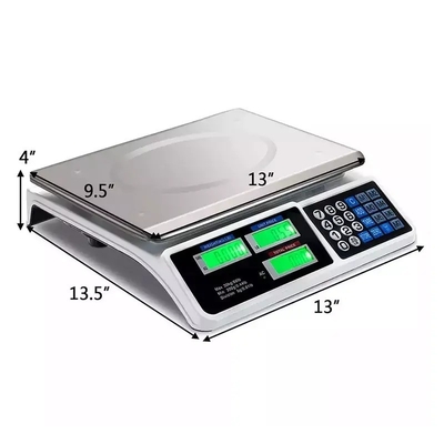 40kg High Accuracy Digital Electronic Food Weighing Scale for Supermarket and Household Battery Powered 1g Division