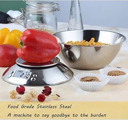 Detachable Metal Bowl Digital Stainless Steel Kitchen Scales Battery-Powered Convenience for Accurate Ingredient Measurement