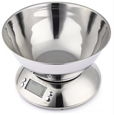 Cooking Tool Stainless Steel Electronic Weight Scale Food Balance Cuisine Kitchen Scale With Bowl 5Kg 1g
