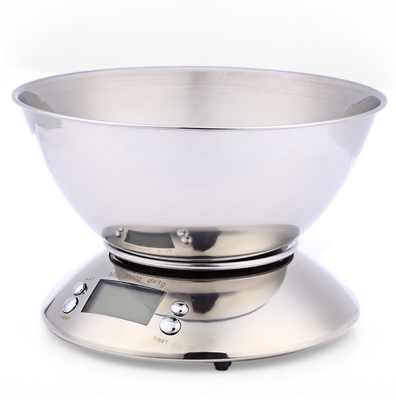 Cooking Tool Stainless Steel Electronic Weight Scale Food Balance Cuisine Kitchen Scale With Bowl 5Kg 1g