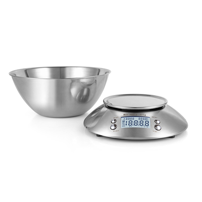All-Season Digital Food Scale Stainless Steel Kitchen Scale with Bowl and Accurate Weight Measuring Capability