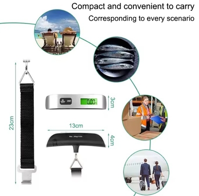 Travel Hanging Bag Power Battery Digital LCD Display Electronic Luggage Scale for Suitcase 50kg Maximum Weight Recommendation