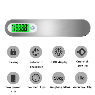 Digital Display 50kg Range Electronic Handheld Luggage Scale with Backlight Function Your Travel Companion
