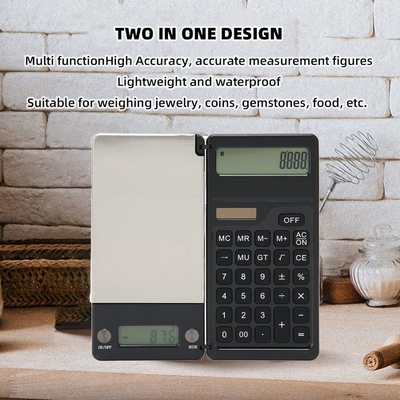 OEM Supported Jewelry Scale 2 in 1 Digital Electronic Balance Weigh Scale with Solar Calculator Gold Pearl Weighing Portable