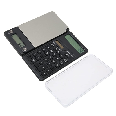 OEM Supported Jewelry Scale 2 in 1 Digital Electronic Balance Weigh Scale with Solar Calculator Gold Pearl Weighing Portable