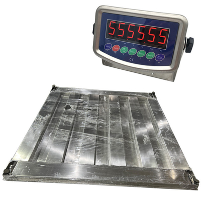 Material Multi-function Weighing 1t Digital Electrical Floor Scale with Optional Platform Size and 40mm Digit Height