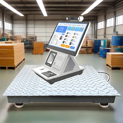 Customized Support 15.6inch Smart Ground Scale Platform with IoT LCD Display Touch Screen and Thermal Printing Receipt Label