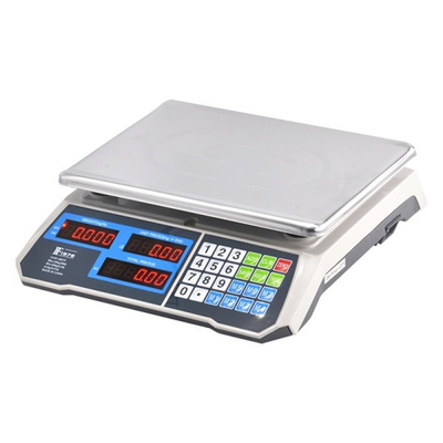 Scale Tray Rectangle Accurate 40kg Commercial Weight Scale for Fruit Electronic Counter with 1g Division Battery Powered