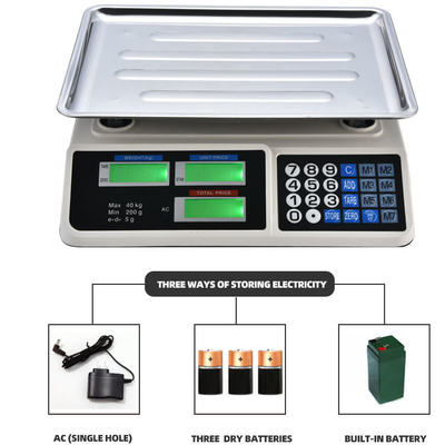 Commercial 40kg Electronic Scale WITH LID 30kg Vegetable Scale for Commercial division 1g