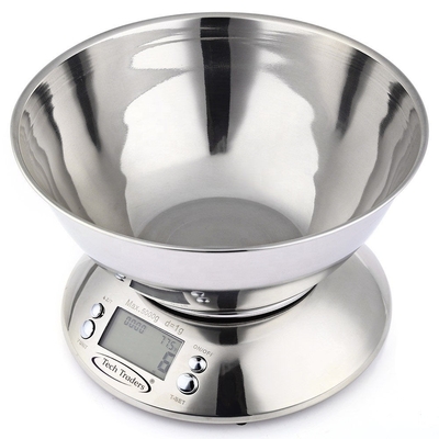 Multifunctional Electronic Scale With Scale Tray 5kg Food Measuring Gram Stainless Steel Kitchen Scale LCD size 47*24mm