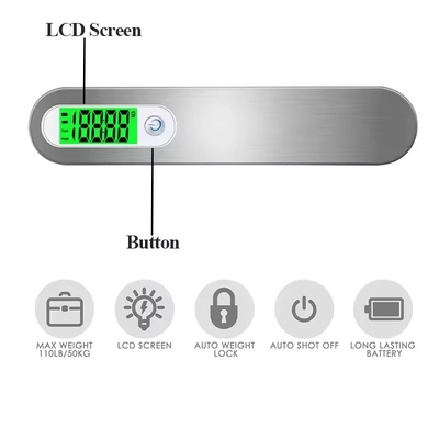 ABS UV Oil Portable Electronic Travel Bag Hand Held High Accurate Scale Digital Luggage Weighing Scale with LCD Display