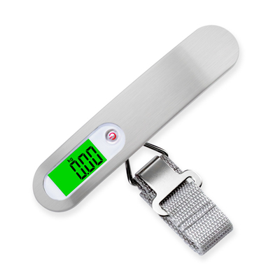 LCD Display Stainless Steel Suitcase Luggage Scale OEM Custom Logo Portable 50KG 10g Digital Hanging Handhold Travel Scale