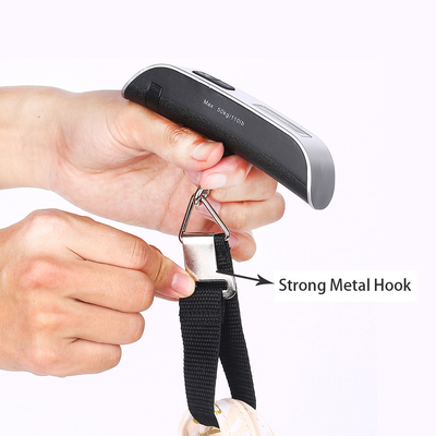 Digital Display Portable Mini Luggage Scale 50KG Hanging Weight Machine Battery Operated Plastic Bascula for Travel