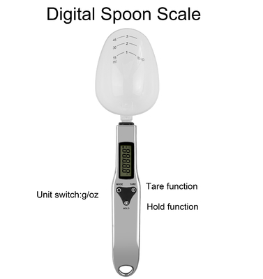 Product Size 250x64x30mm Digital Kitchen Scale with Measuring Spoon Lightweight and Convenient 300g Capacity