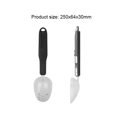 Product Size 250x64x30mm Digital Kitchen Scale with Measuring Spoon Lightweight and Convenient 300g Capacity