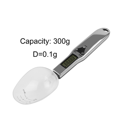 Product Size 250x64x30mm Digital Kitchen Scale with Measuring Spoon Lightweight and Convenient 300g Capacity