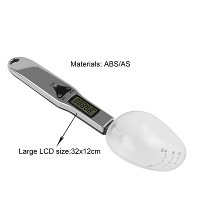 Product Size 250x64x30mm Digital Kitchen Scale with Measuring Spoon Lightweight and Convenient 300g Capacity