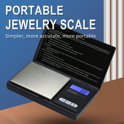 High Precision ABS Stainless Steel Pocket Scale 0.01g Accuracy Mini Digital Jewelry Scale Scale size 7.6*12.8*2 cm