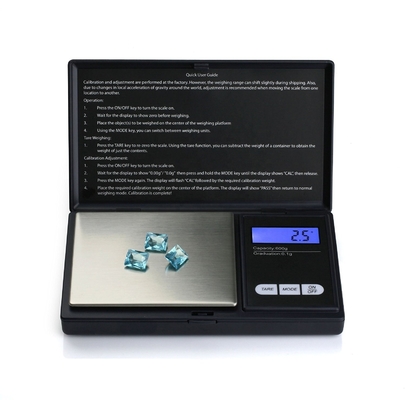High Precision ABS Stainless Steel Pocket Scale 0.01g Accuracy Mini Digital Jewelry Scale Scale size 7.6*12.8*2 cm
