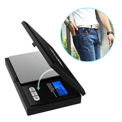 High Precision ABS Stainless Steel Pocket Scale 0.01g Accuracy Mini Digital Jewelry Scale Scale size 7.6*12.8*2 cm