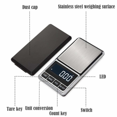 ABS Plastic Stainless Steel Digital Pocket Scale WITH LID 500g 300g Digital Mini Jewelry Scale 0.01g Portable Electronics