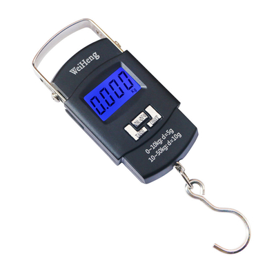 ODM Customized ABS Material 50 kg 110LBS Digital Electronic Handheld Baggage Scale with LCD LED Display and 10g Accuracy