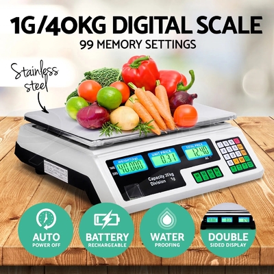 40KG Maximum Weight Recommendation Kitchen Electronic Computing Scale with Scale Tray and Weighing Digital Scale Machine